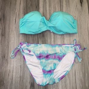 Victoria’s Secret blue and purple tie dye bikini